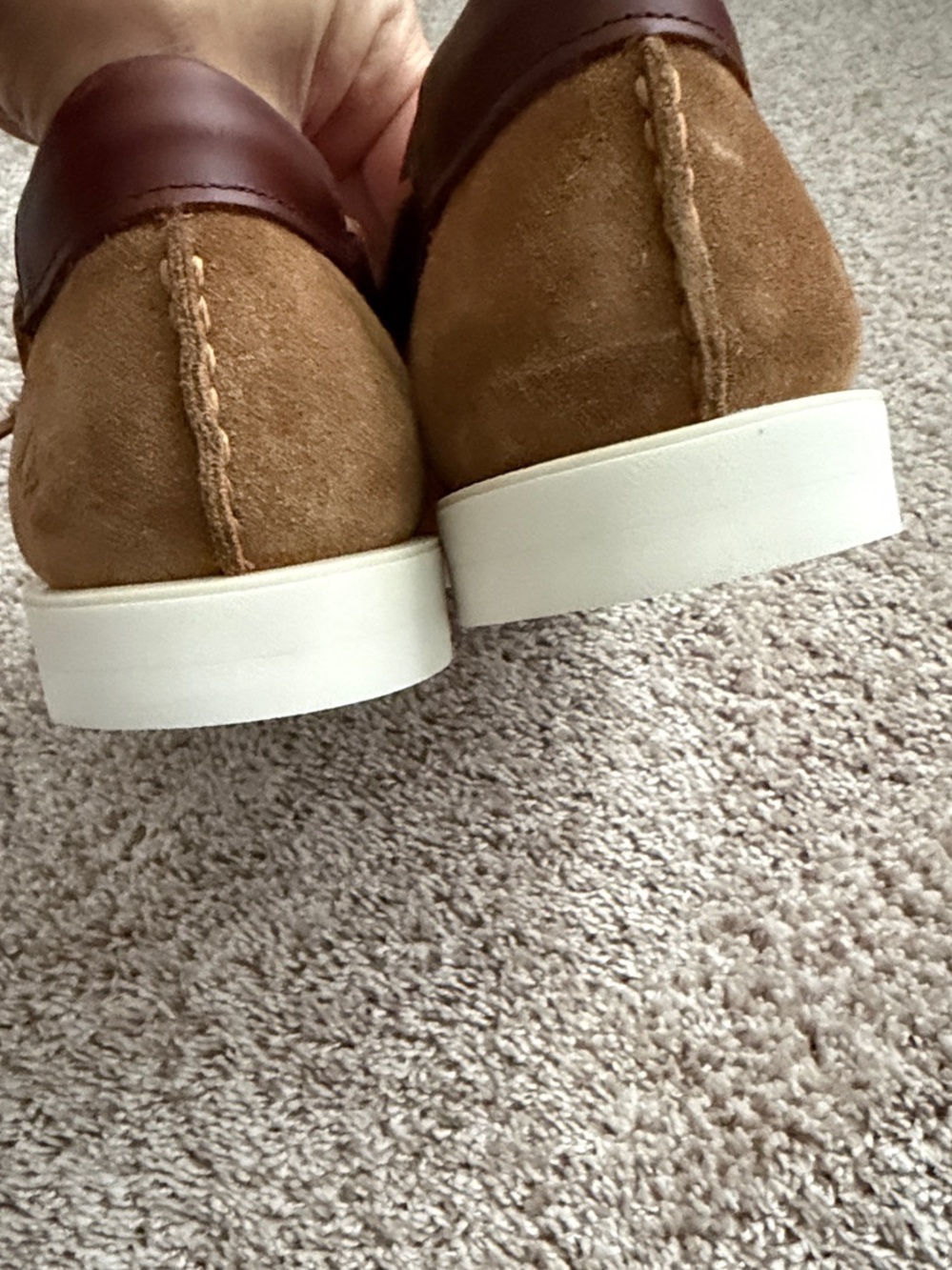 Brown/Tan Men's Boat Shoes - Picture 4 of 6
